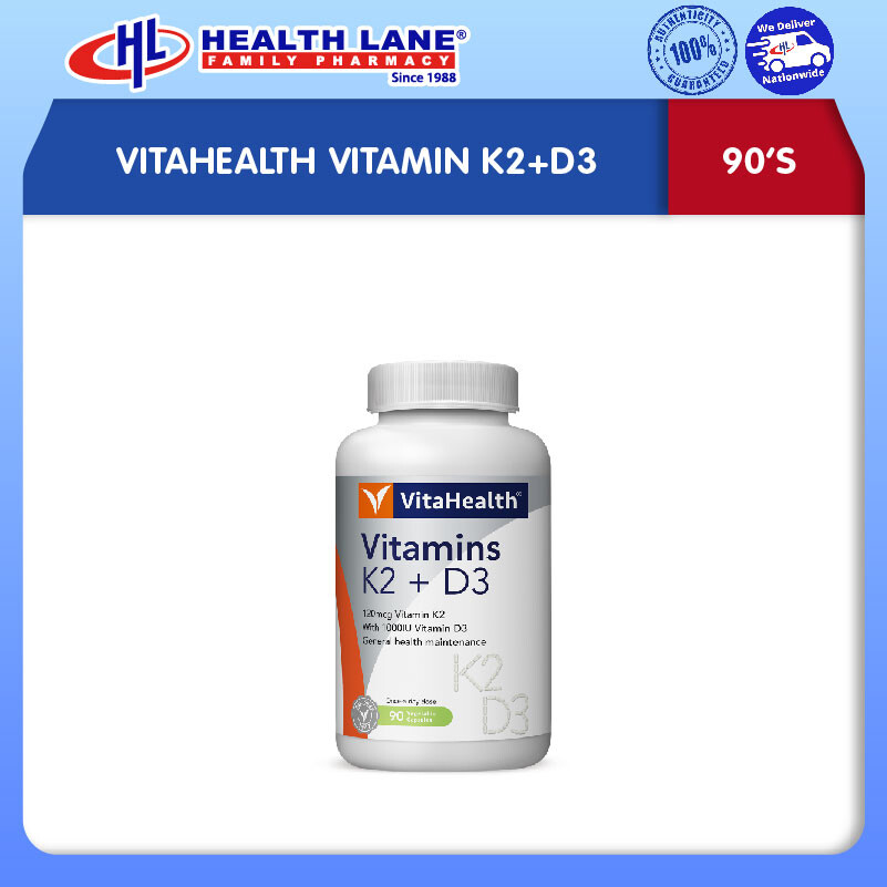 VITAHEALTH VITAMIN K2+D3 90'S